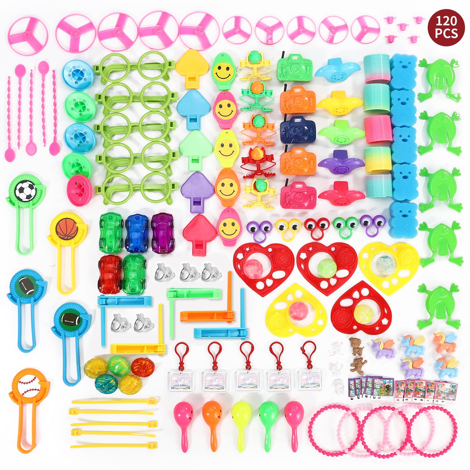 SOKA 120-Piece Kids Party Favor Pack, 24 Unique Designs