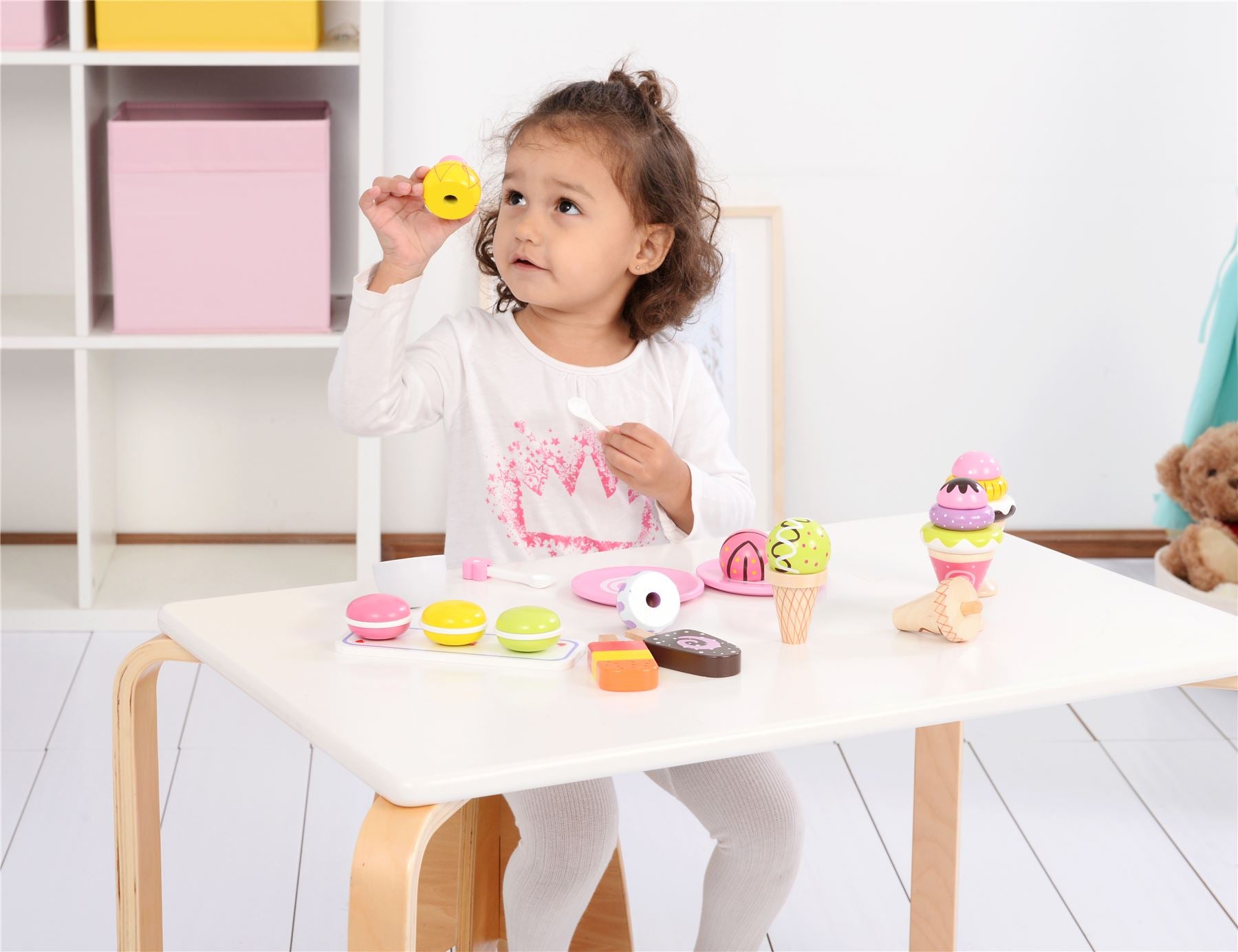 Lelin Ice Cream Pretend Play Toy Set with Plate