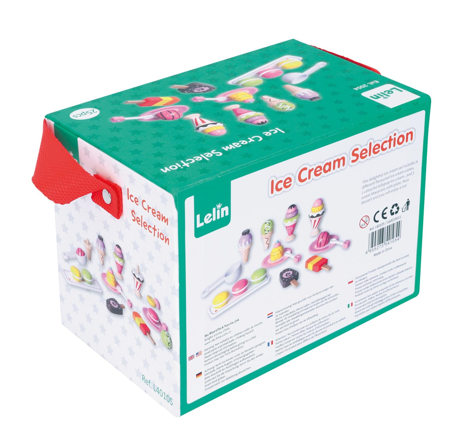 Lelin Ice Cream Pretend Play Toy Set with Plate