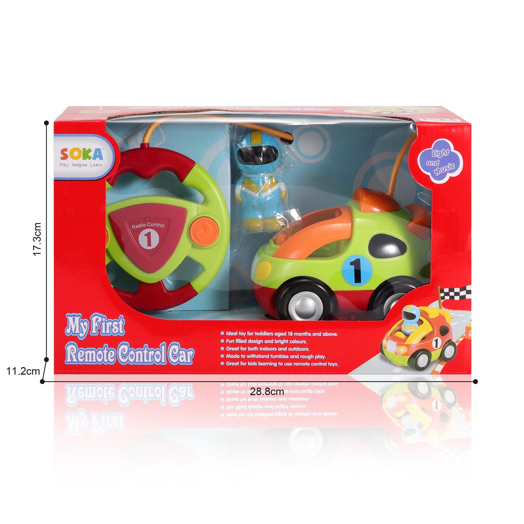 SOKA My First Remote Control Car with Lights & Music, Green