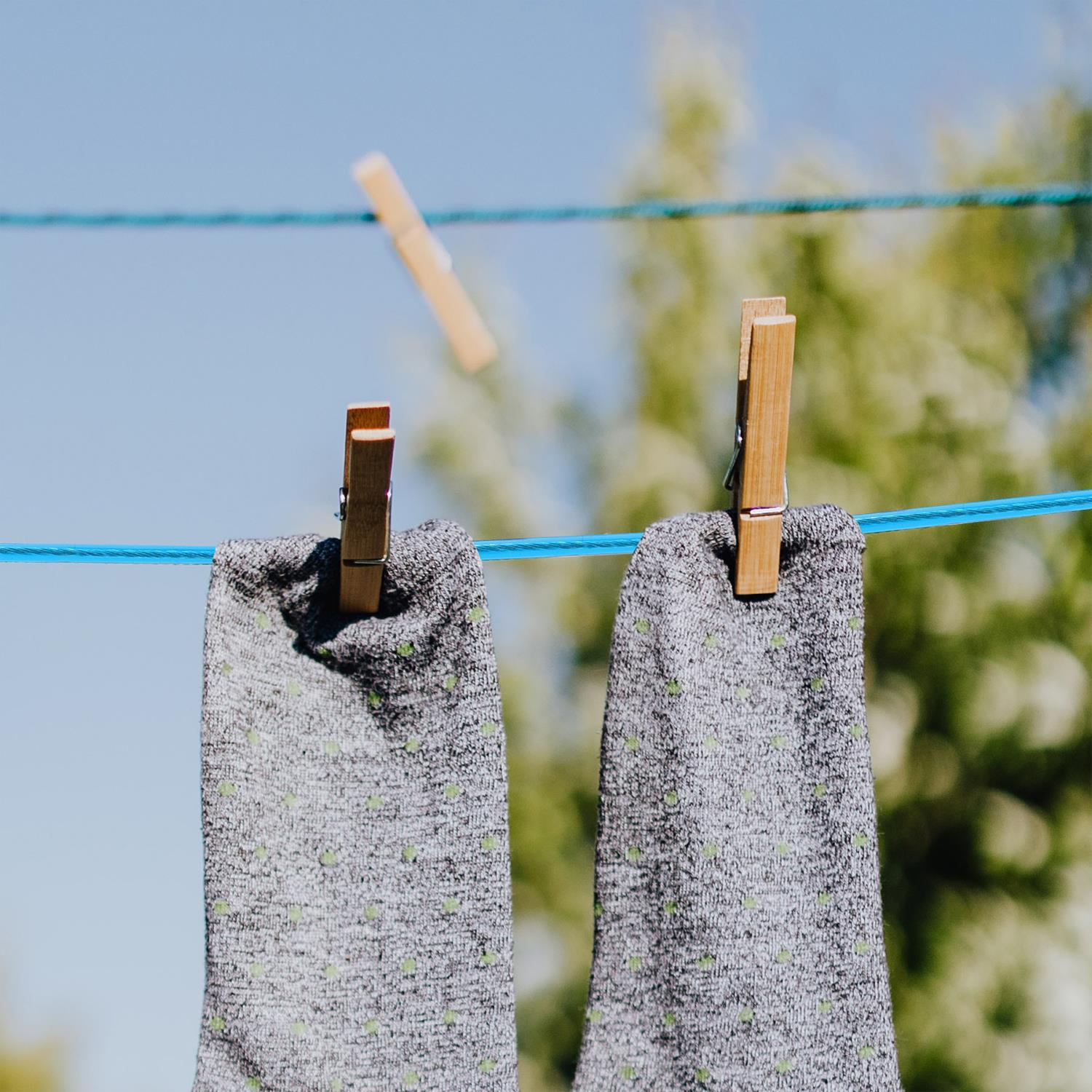 Vinsani Blue 50m Washing Line Rope Steel Core PVC Coated 200kg Pulling Force