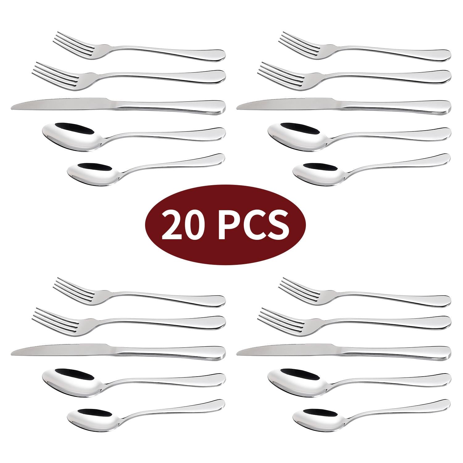 Vinsani 20-Piece Stainless Steel Cutlery Set for 4, Gift Box