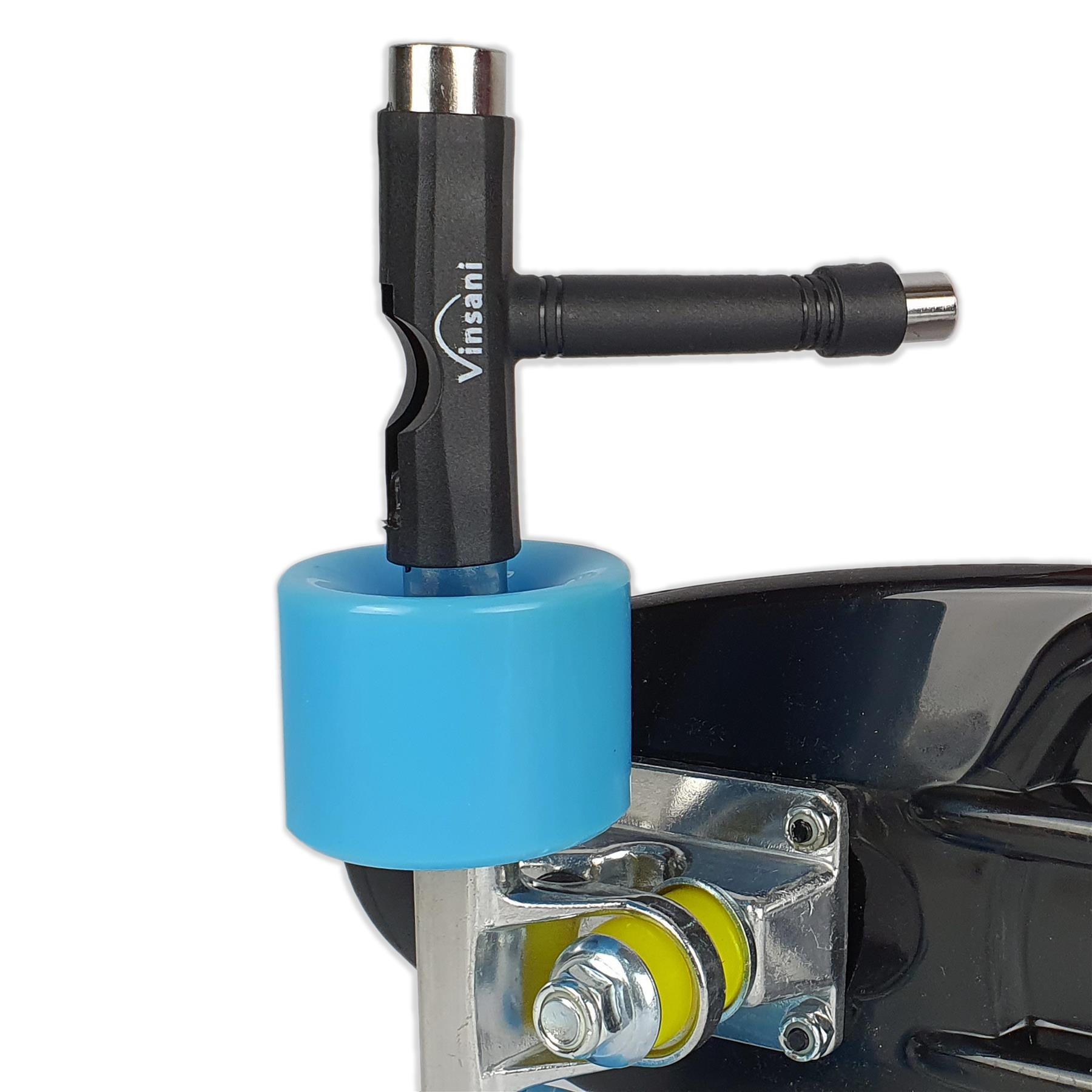 Vinsani Skateboard Multi Tool T-Shape Tool with Socket Wrenches, Allen Key and Phillips Screwdriver, for Skateboards and Longboards