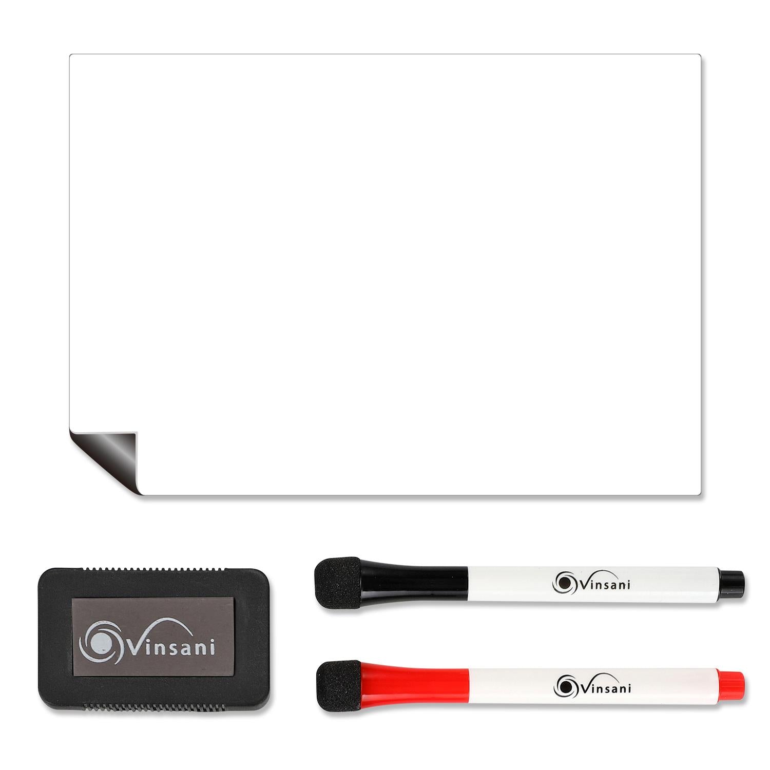 Vinsani A5 Magnetic Whiteboard Set with 2 Pens and Eraser