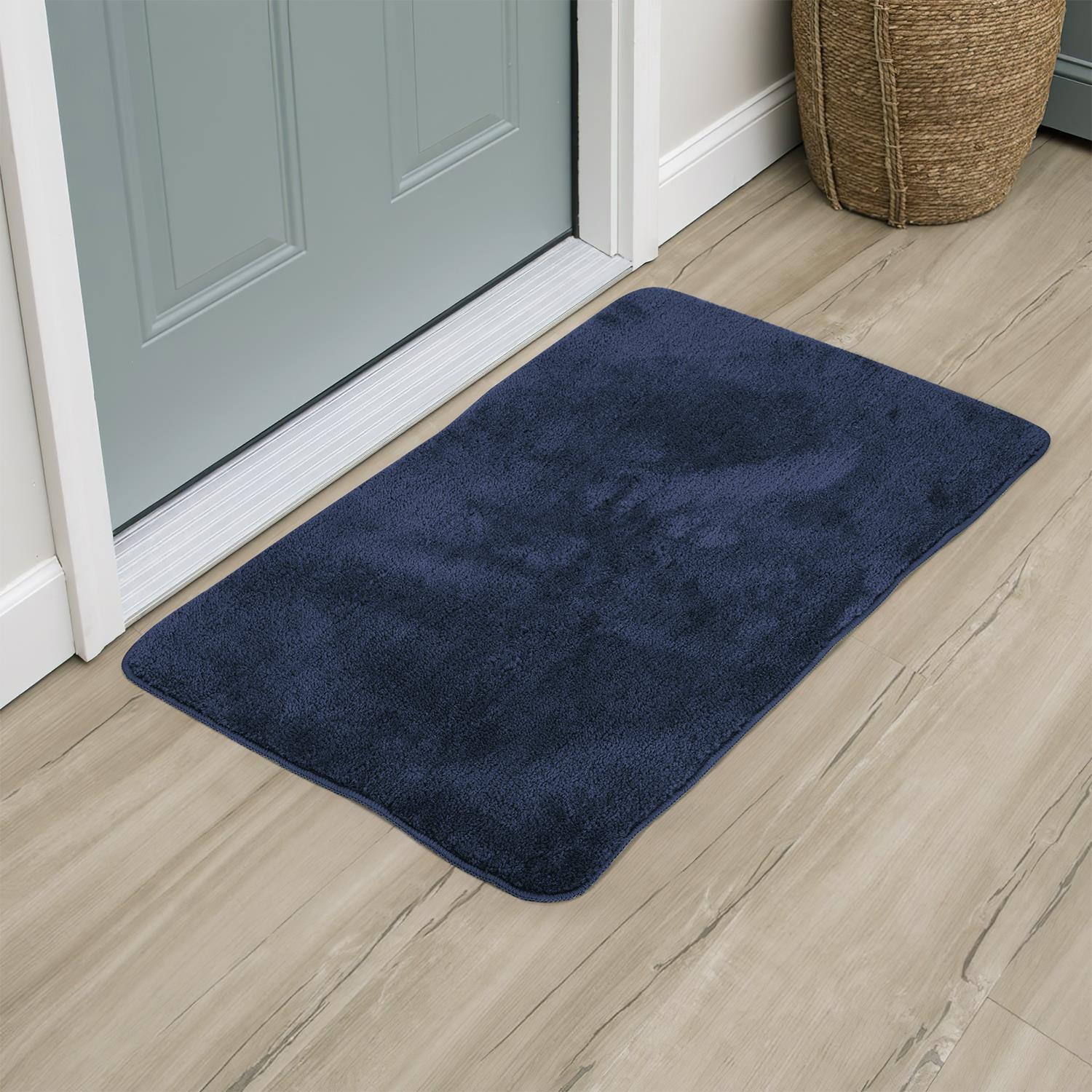 Vinsani Ultra Soft Microfiber Bath Mat, Navy, 50 x 80 cm