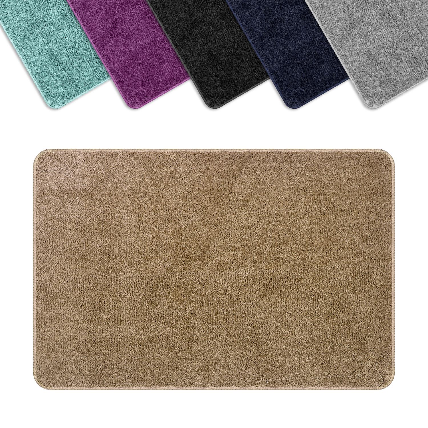 Vinsani Ultra Soft Microfiber Bath Mat 60 x 90 cm Beige 1010167