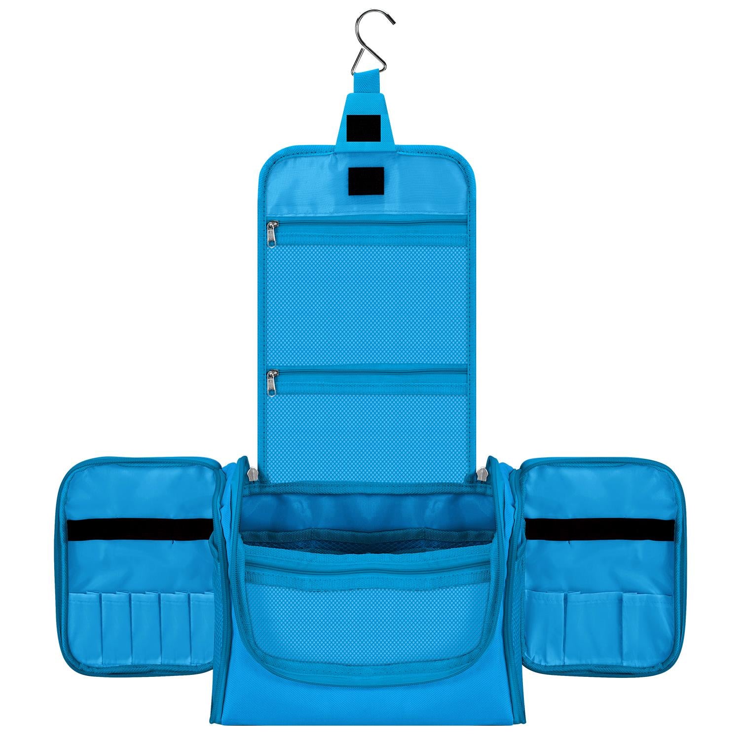 Vinsani Toiletry Bag with Handle, Hook and Multiple Compartments