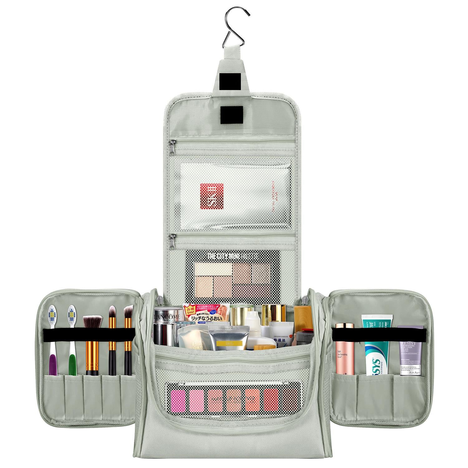 Vinsani Light Grey Travel Toiletry Bag