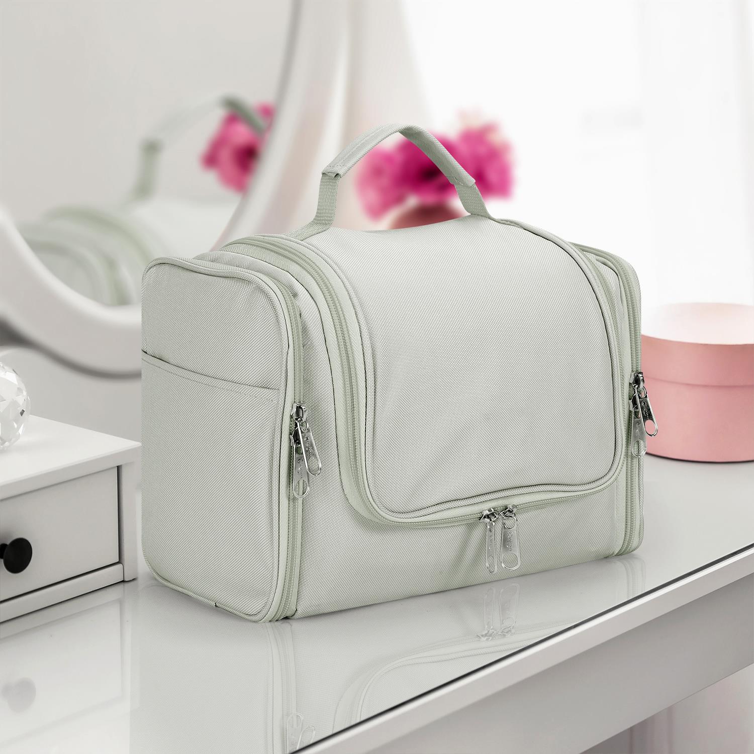 Vinsani Light Grey Travel Toiletry Bag