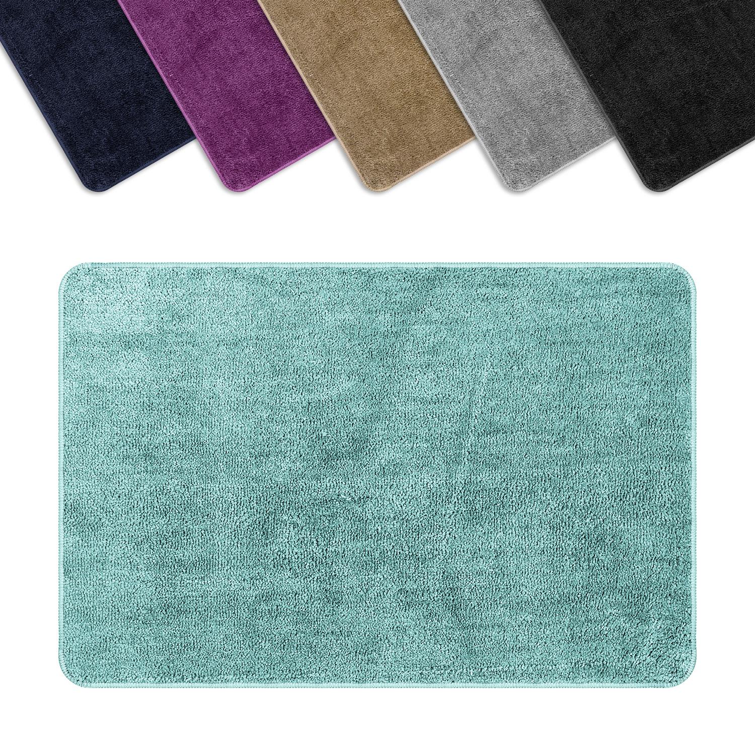 Vinsani Ultra Soft Microfiber Bath Mat 60 x 90 cm Light Blue