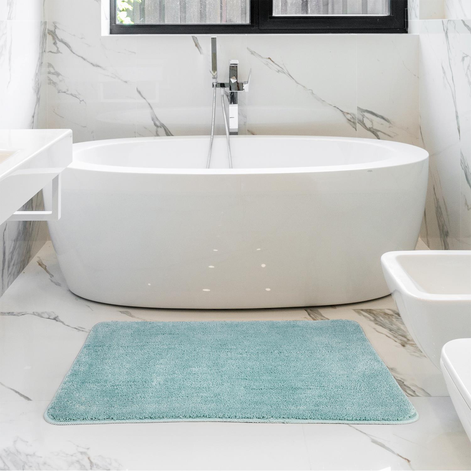 Vinsani Ultra Soft Microfiber Bath Mat 60 x 90 cm Light Blue