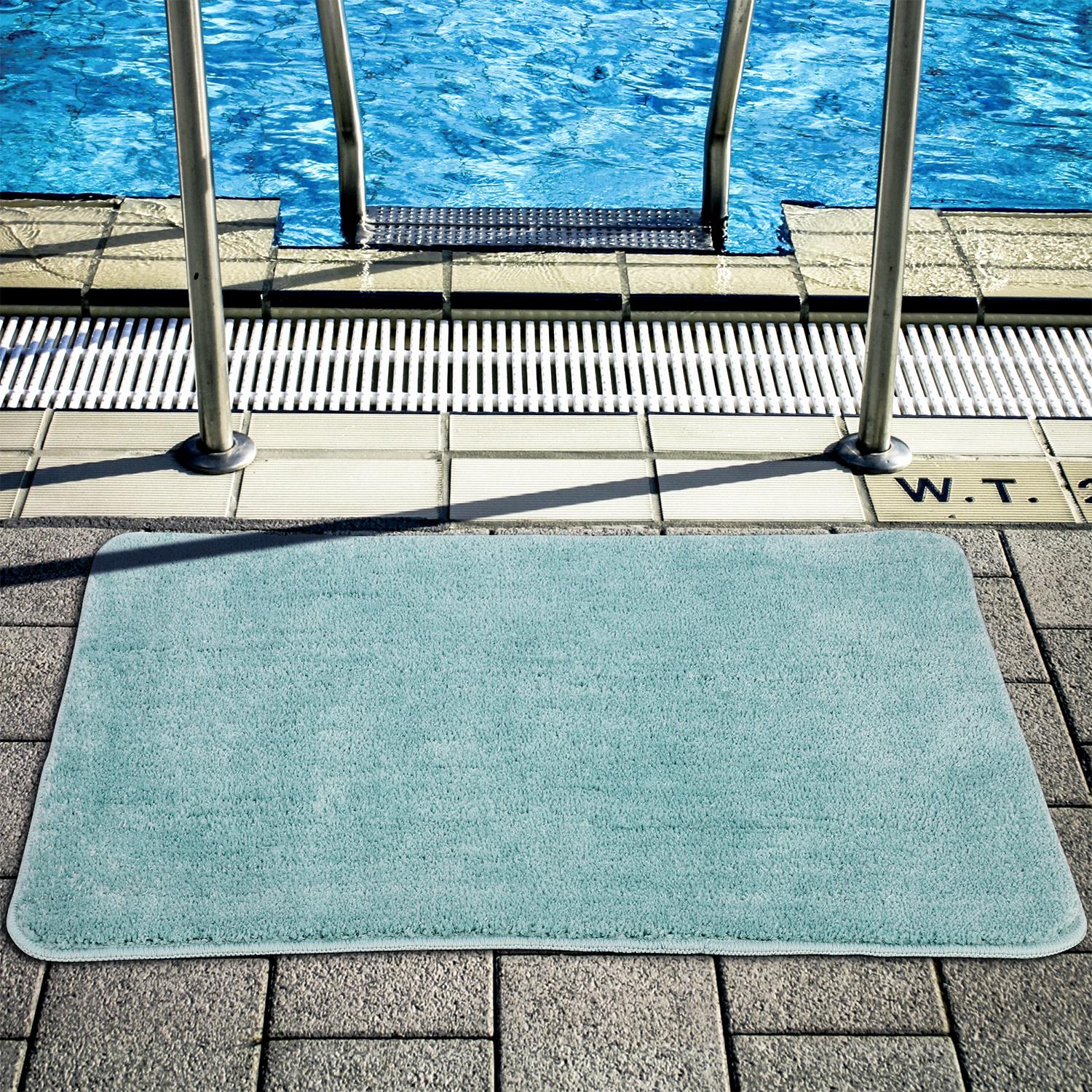 Vinsani Ultra Soft Microfiber Bath Mat 60 x 90 cm Light Blue