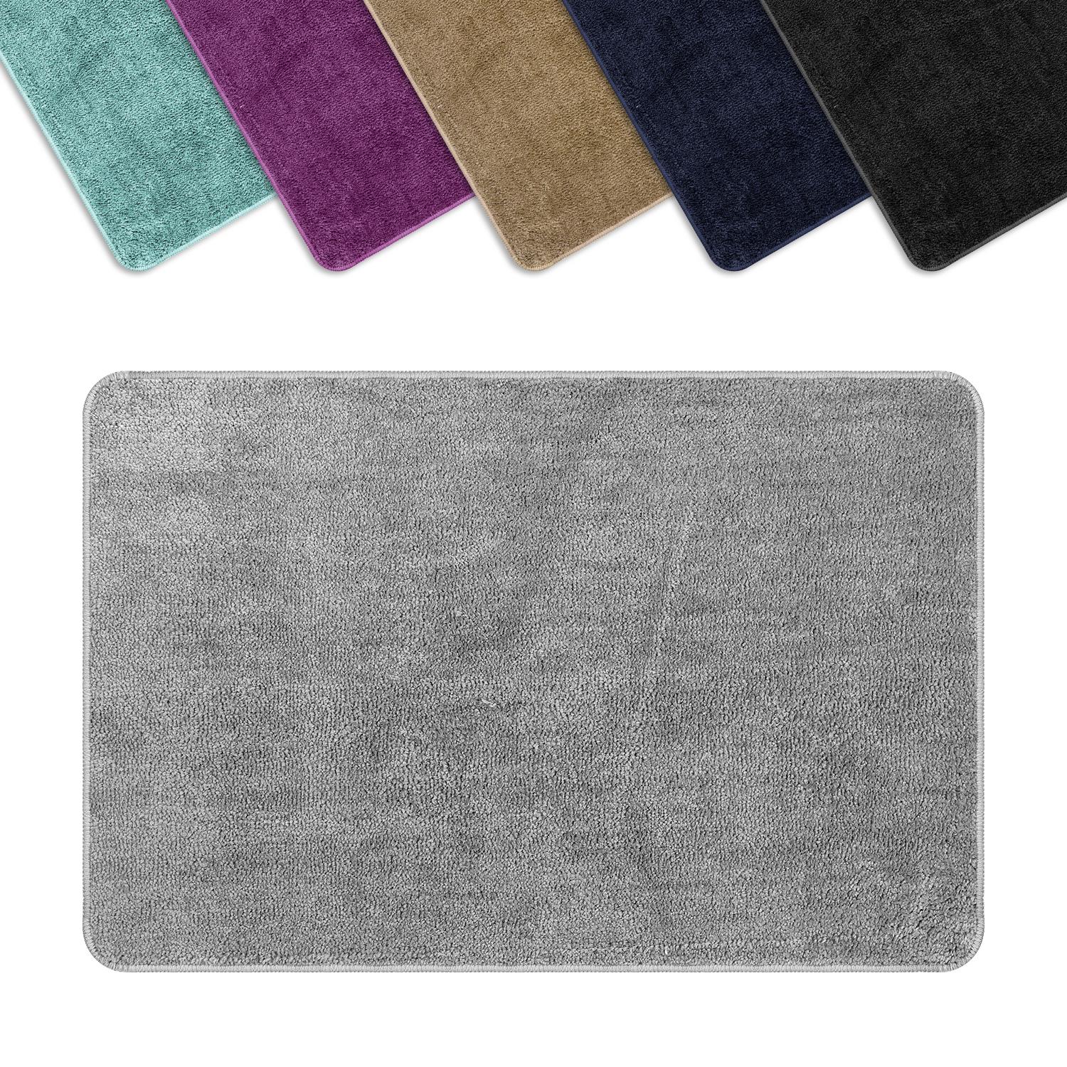 Vinsani Ultra Soft Microfiber Bath Mat 50 x 80 cm Light Grey