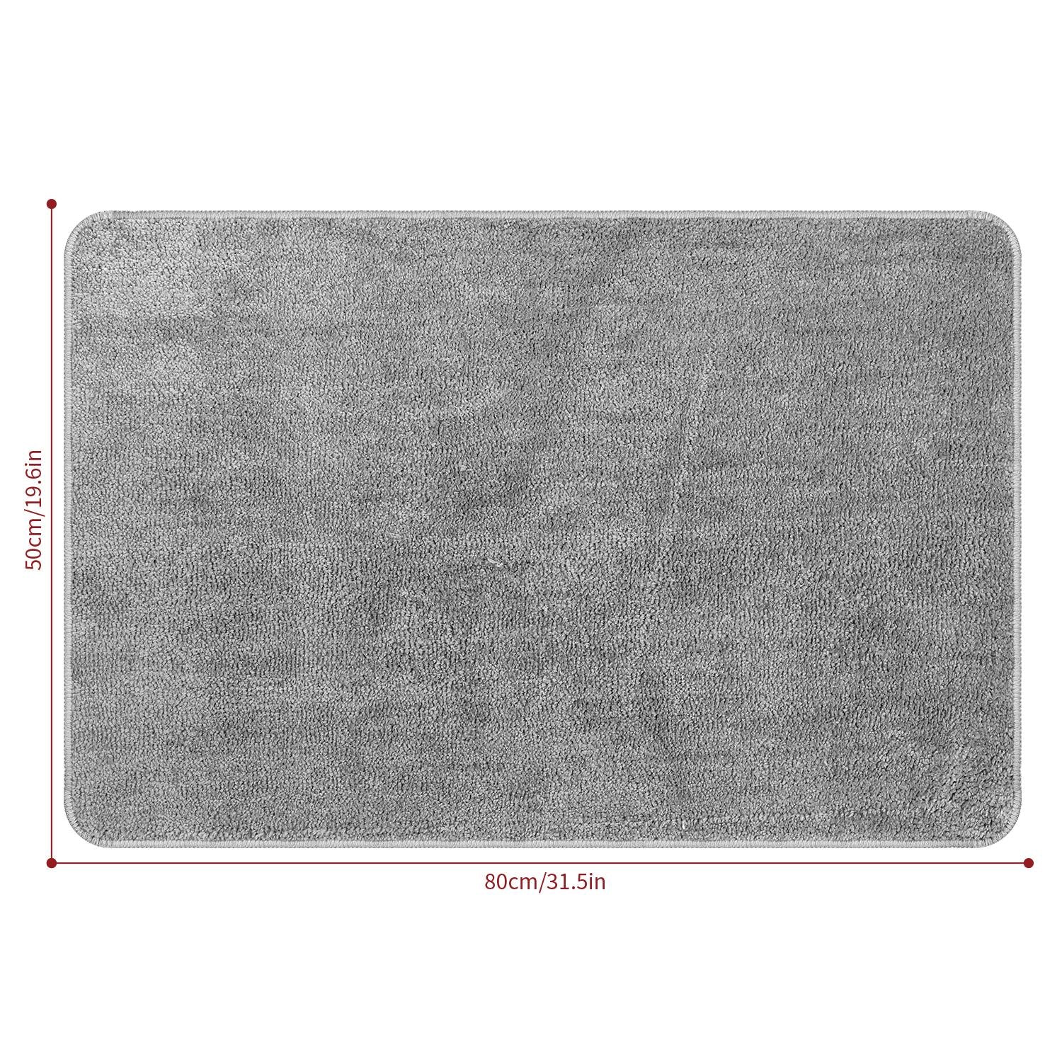 Vinsani Ultra Soft Microfiber Bath Mat 50 x 80 cm Light Grey