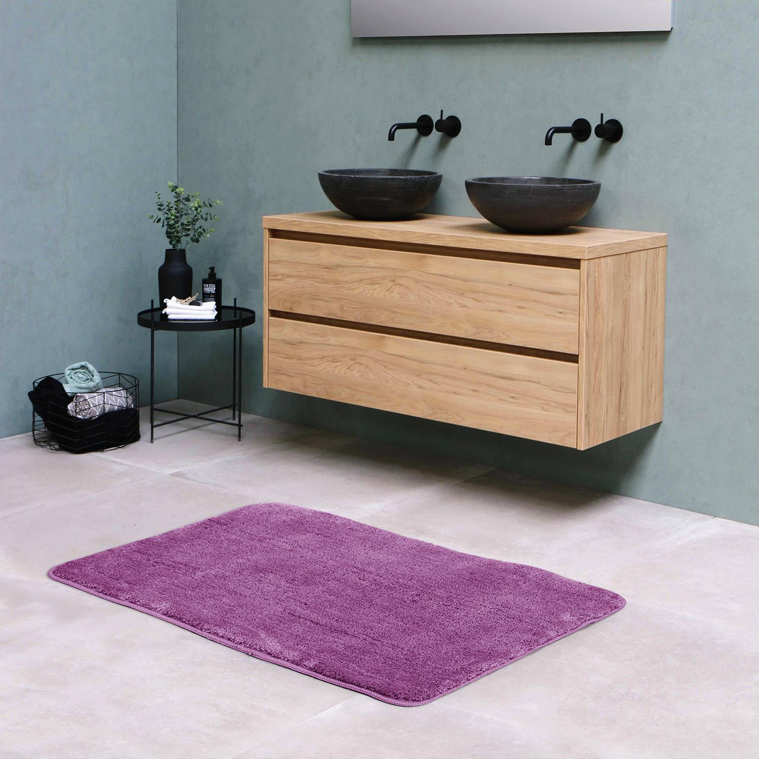 Vinsani Bath Mat 60 x 90 cm Purple