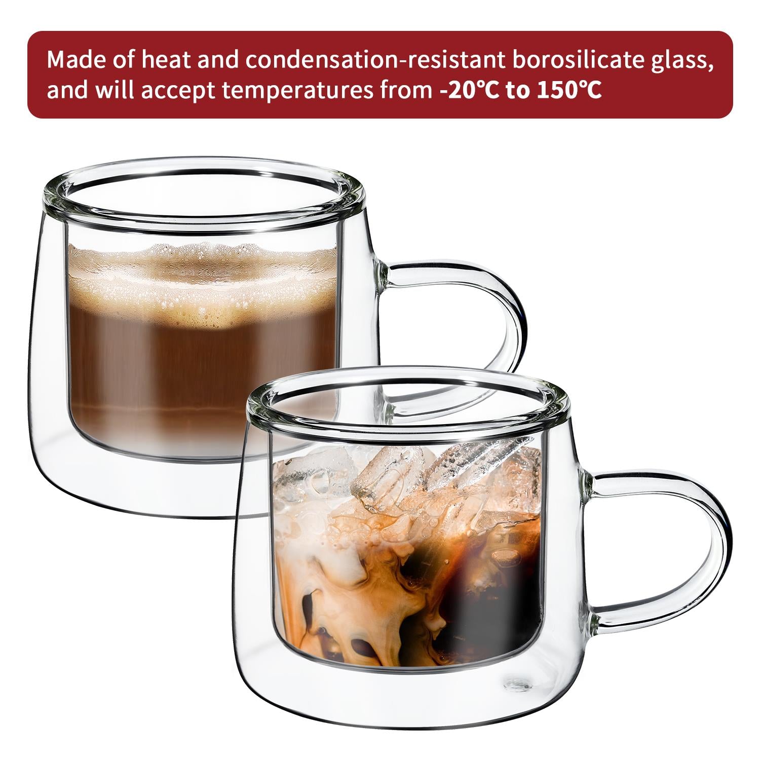 Vinsani Double Walled Borosilicate Glasses Set of 2