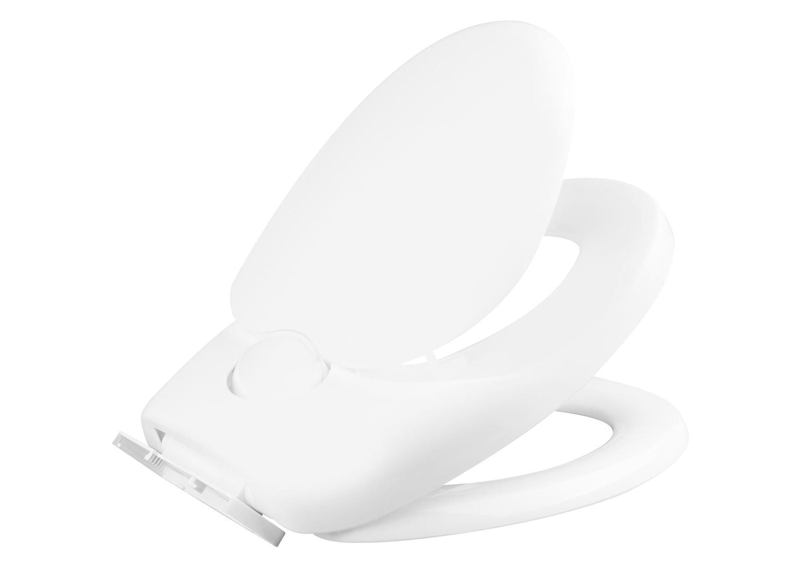Vinsani 2 in 1 Child & Adult Toilet Seat with Soft Close Lid, Quick Release Hinges, Plastic, Top Fix, White