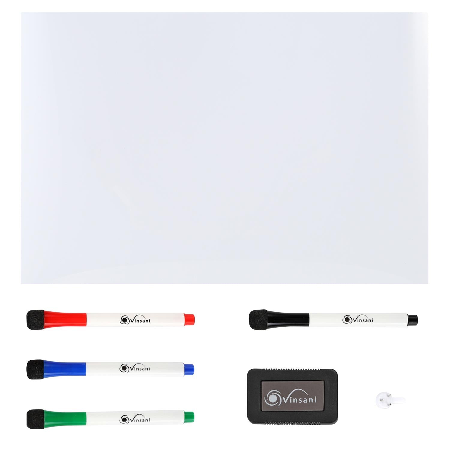 Vinsani 60 x 90cm Magnetic Whiteboard with Pens and Eraser