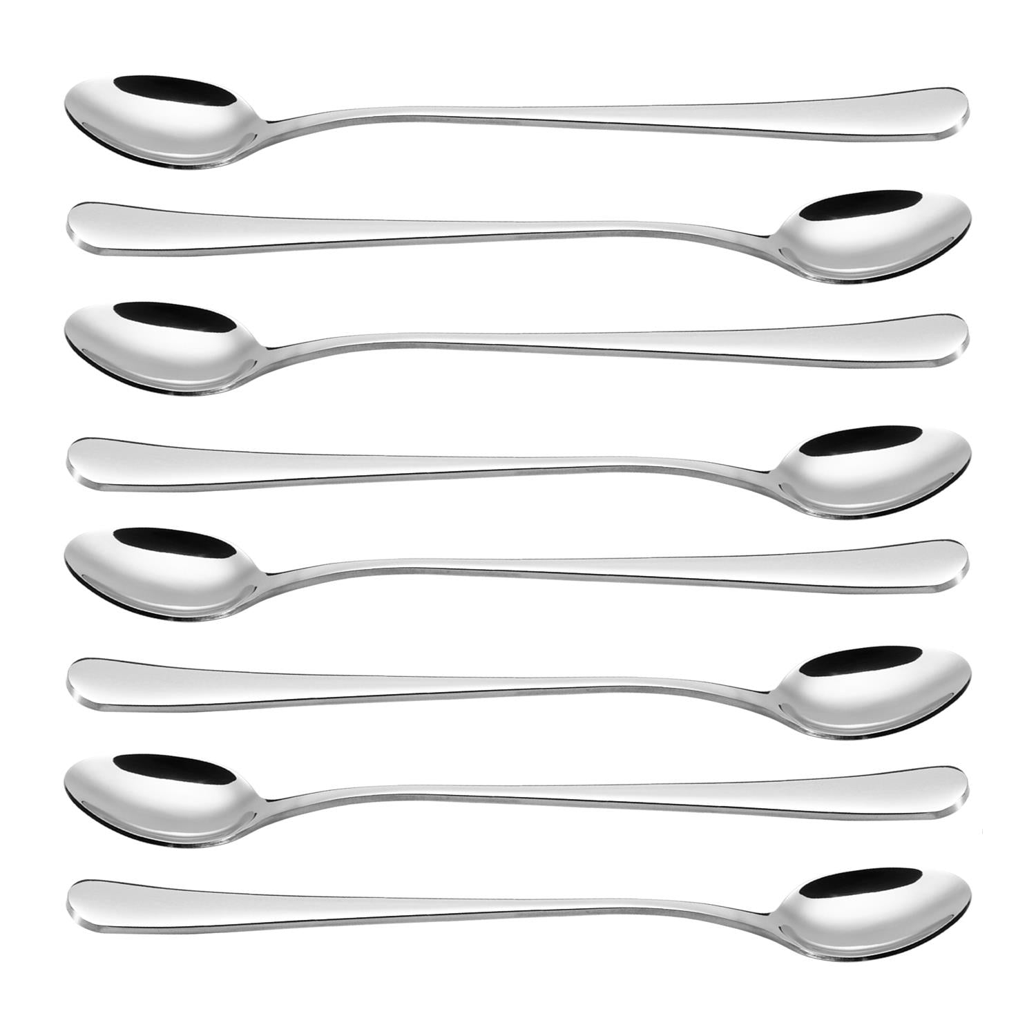 Vinsani 8-Piece Long Handle Stainless Steel Latte Spoon Set