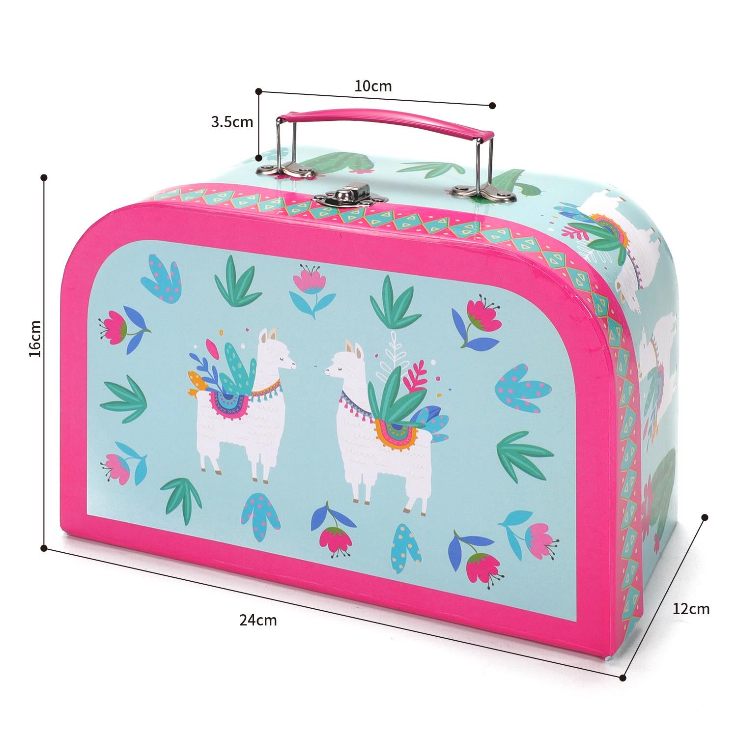 SOKA Play Imagine Learn 10 Piece Kids Kitchenware Set with Llama Illustrations and Carry Case