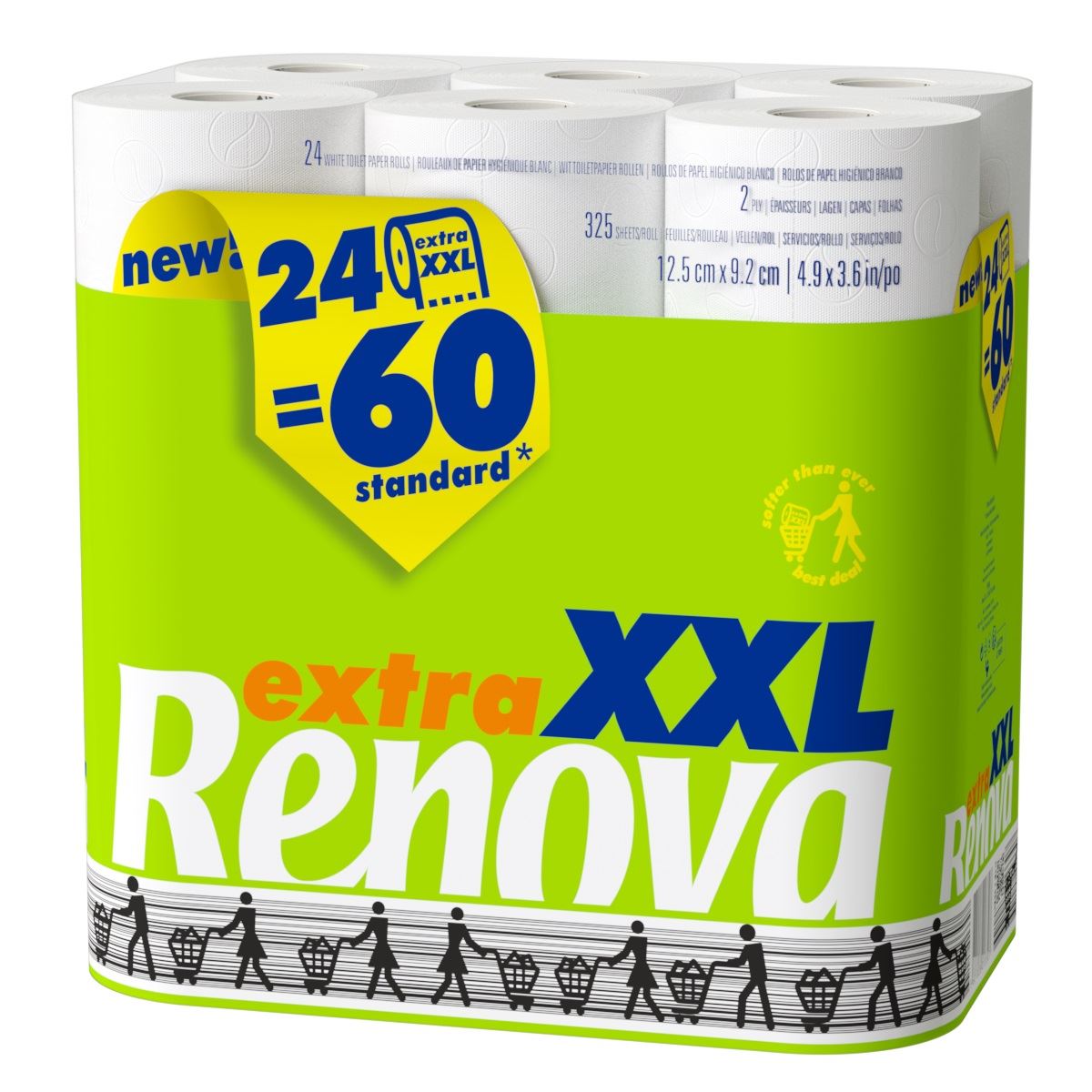Renova Extra XXL Toilet Rolls, 24 Rolls