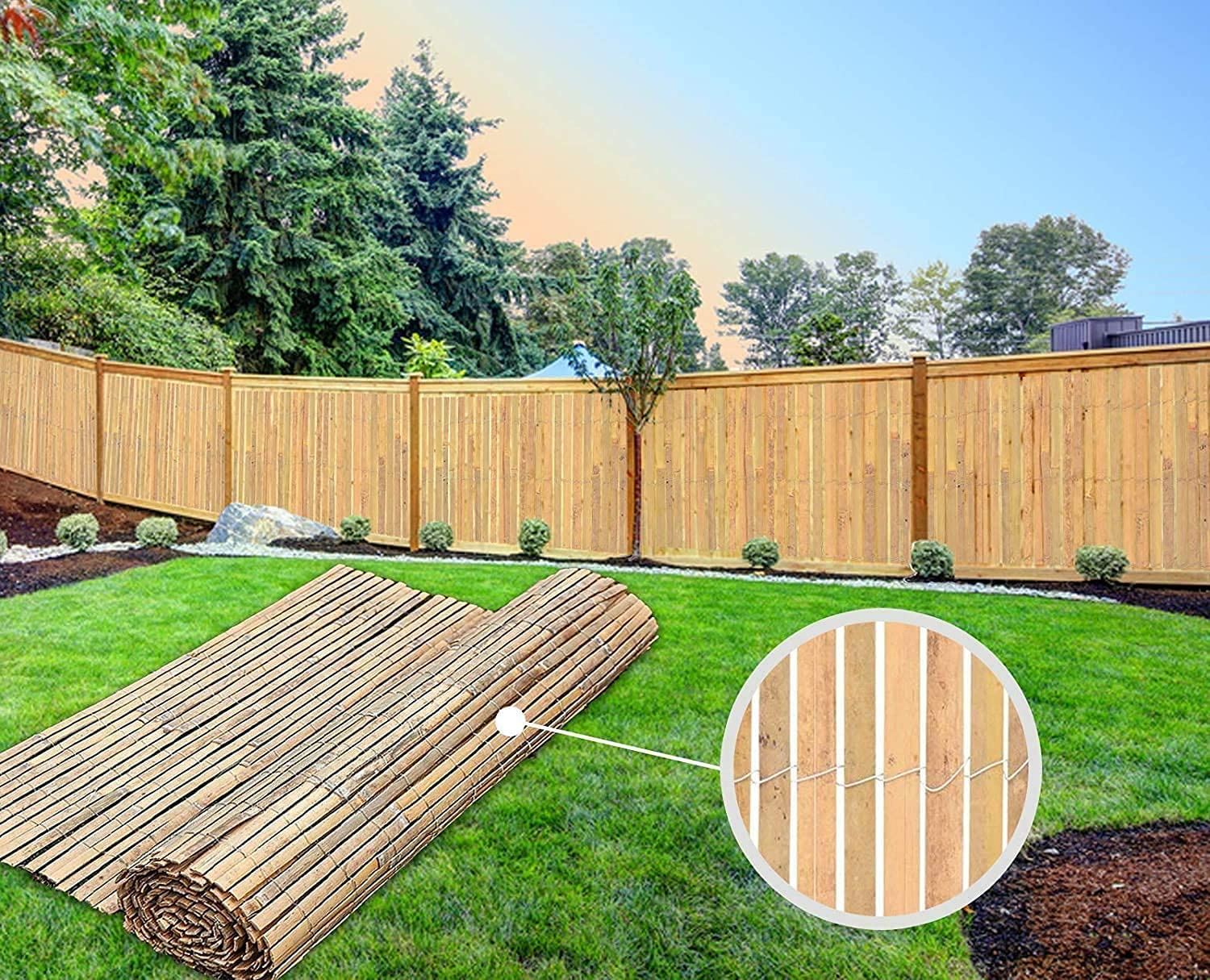 Natural Reed Garden Privacy Fence Screening Roll 1m x 4m