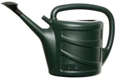 Whitefurze 10L Green Watering Can with Detachable Sprinkler Rose