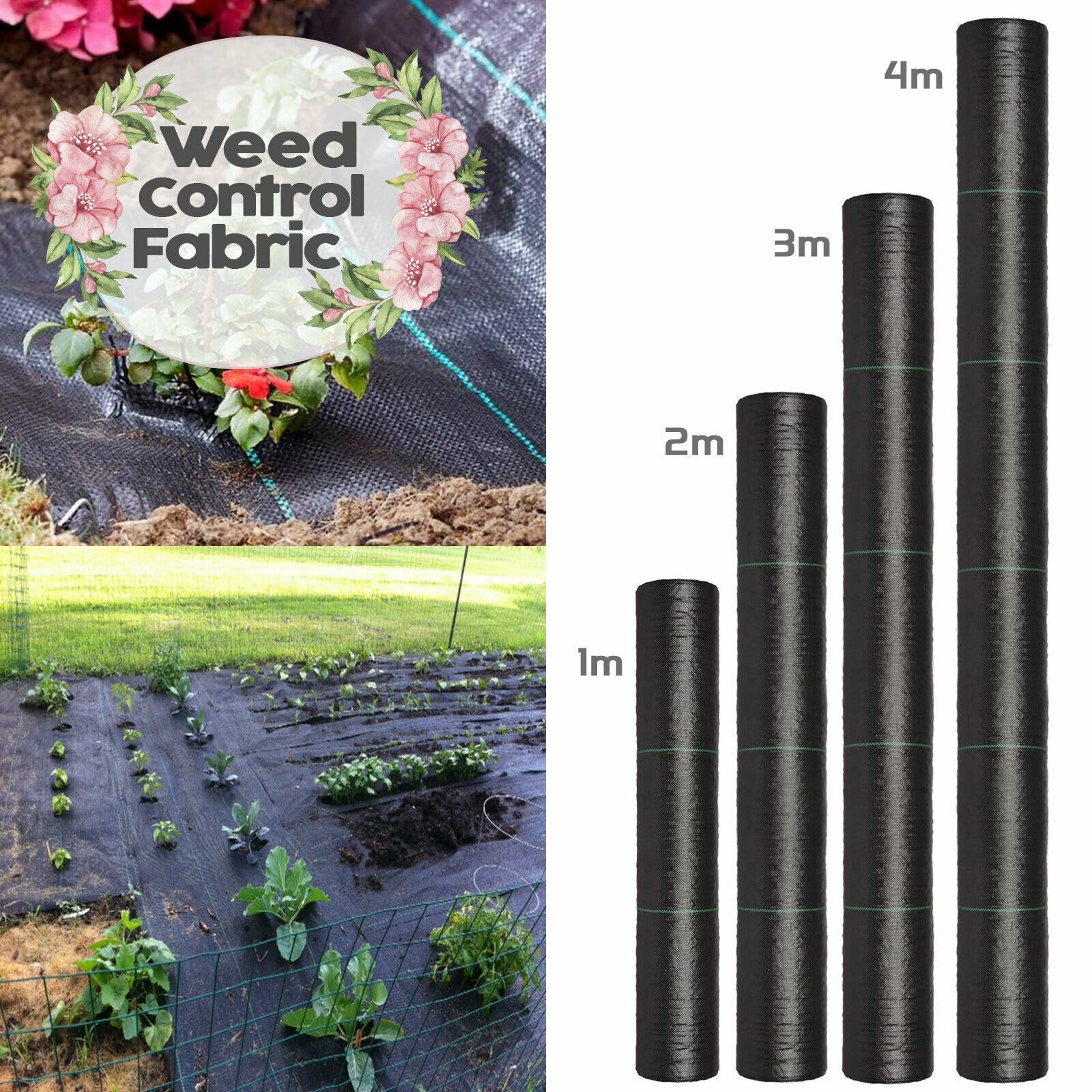 Heavy Duty Weed Control Fabric 3m x 10m 100gsm Garden Membrane