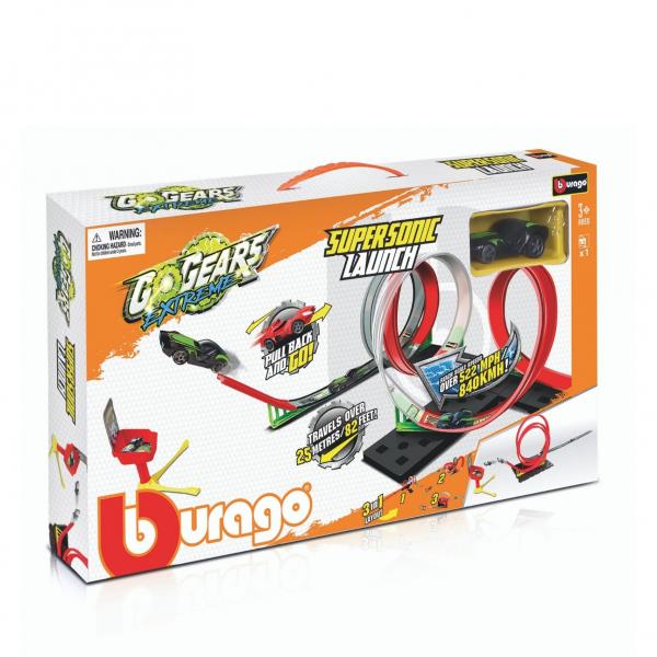 Bburago Go Gears Extreme Supersonic Launch Playset with Car