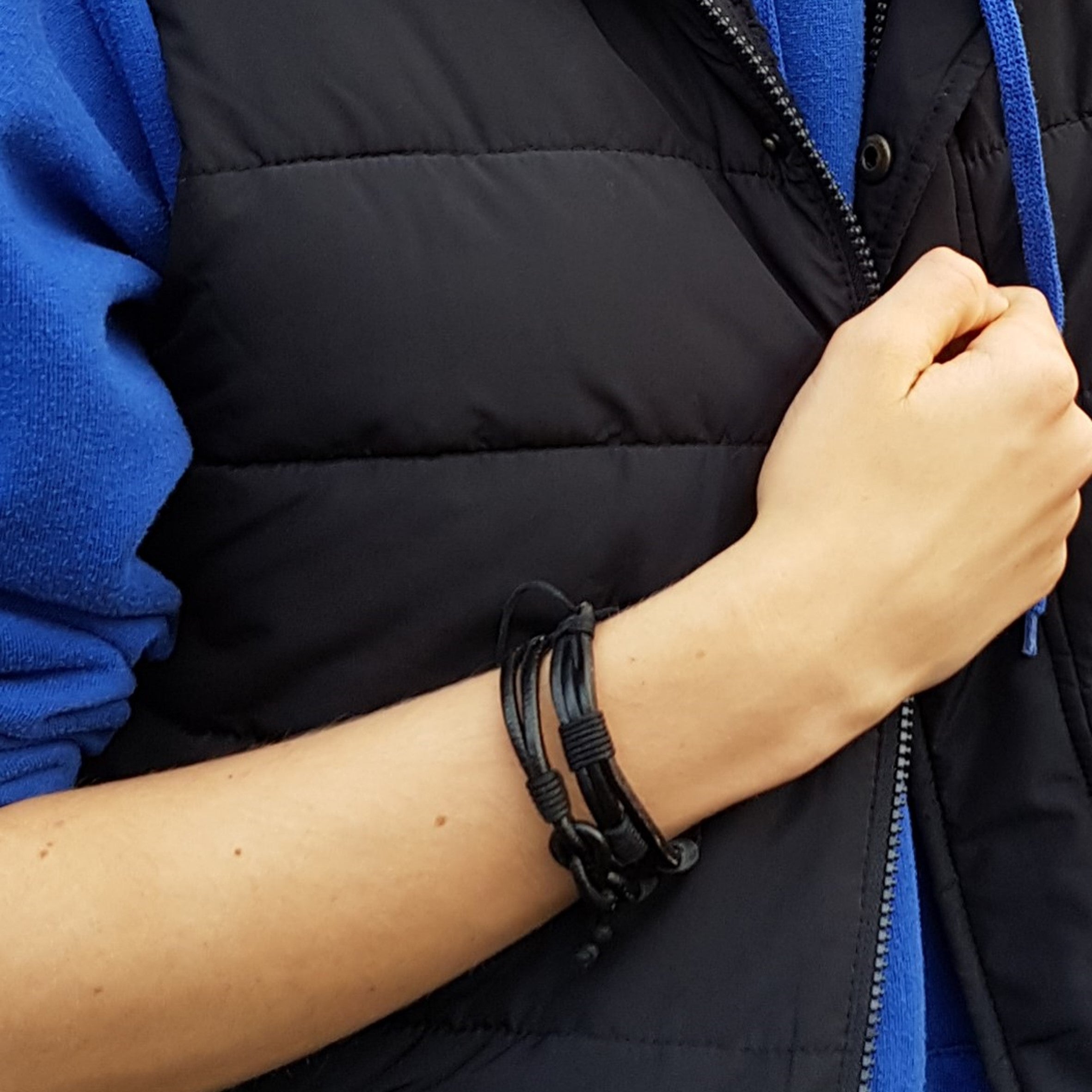 Men's Leather Cord Bracelet