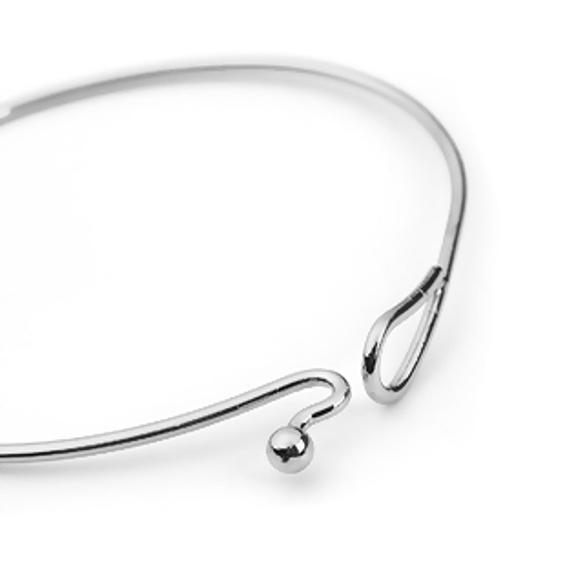 Silver Hoop Bangle - 6025