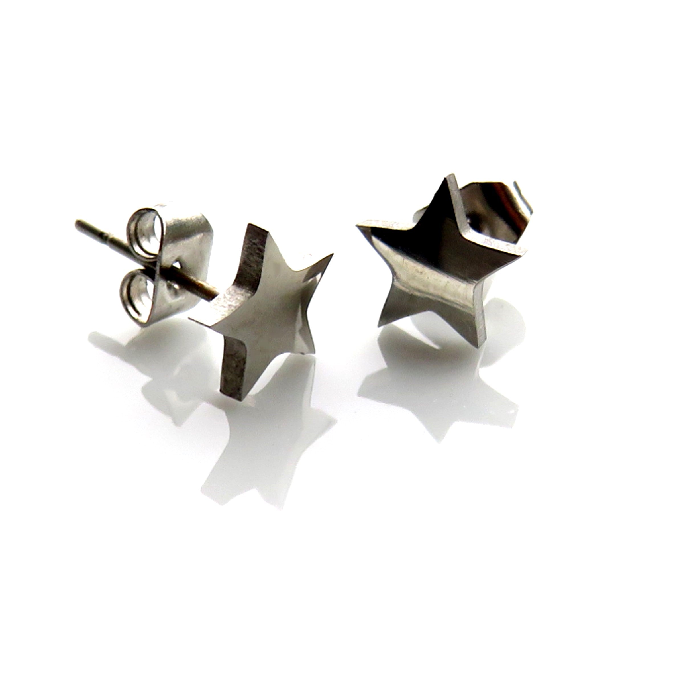 Star Stud Earrings in Hypoallergenic Stainless Steel