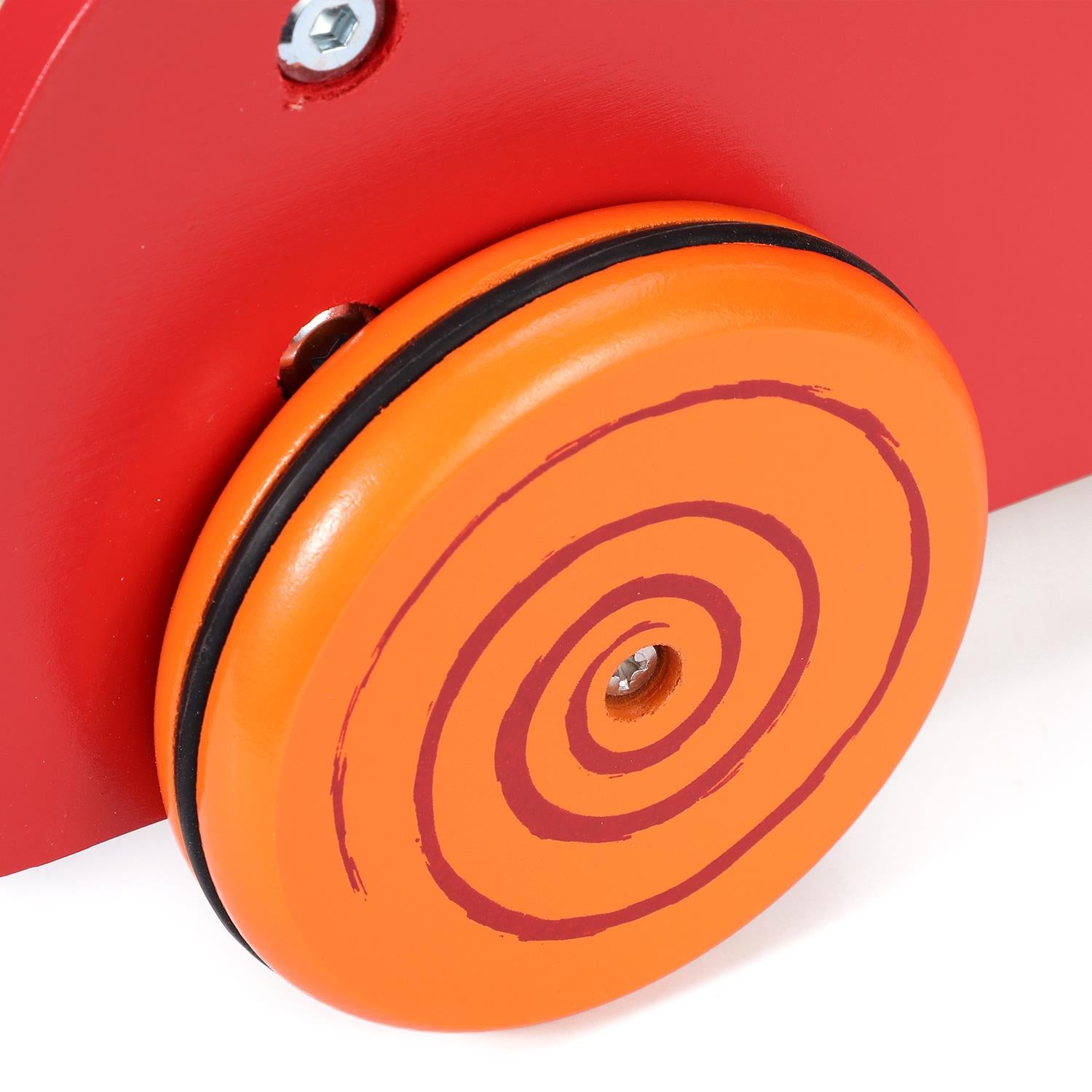 SOKA Play Imagine Learn Walkie Walkie Walker with 30 Colourful Wooden Blocks and 4 Non-Slip Rimmed Wheels