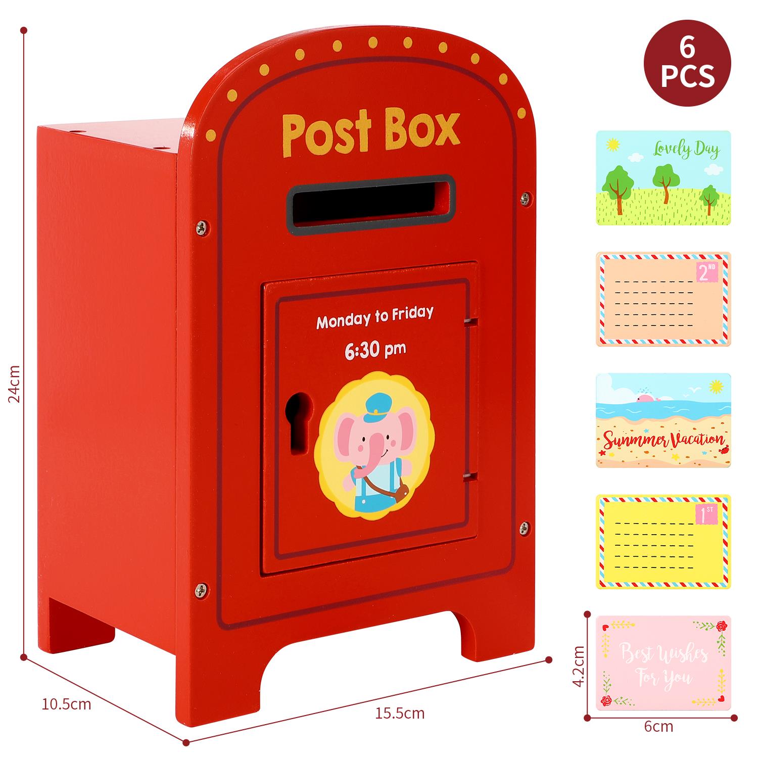 SOKA Play Imagine Learn Wooden Elephant Post Box Pretend Play Toy