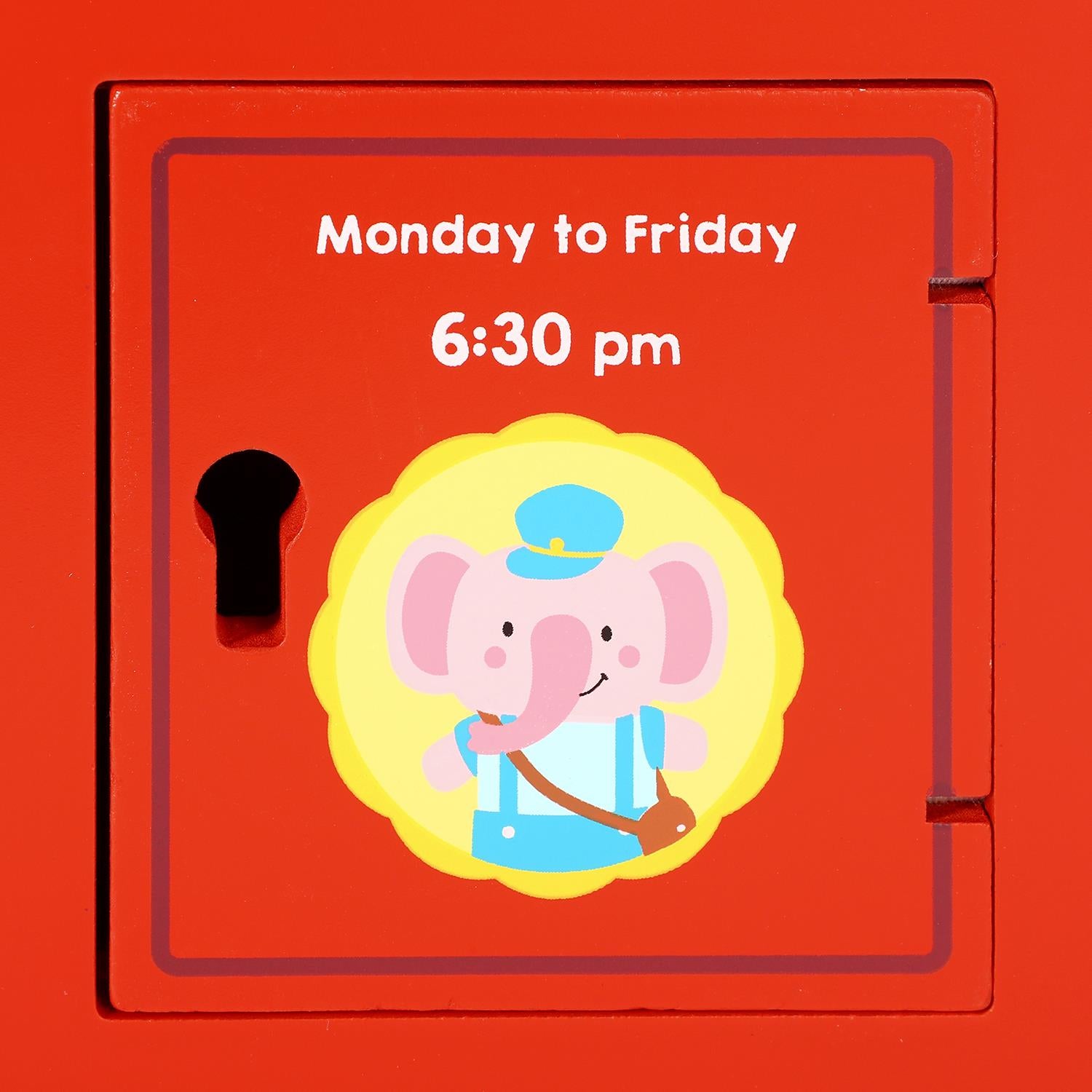 SOKA Play Imagine Learn Wooden Elephant Post Box Pretend Play Toy