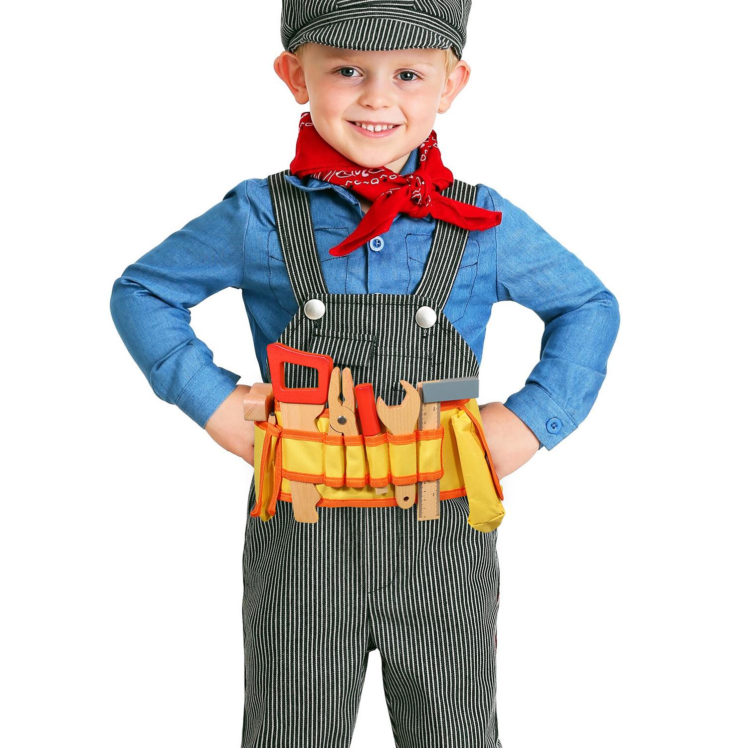 SOKA My Tool Belt Wooden Pretend Play Tool Set with Adjustable Belt and Accessories