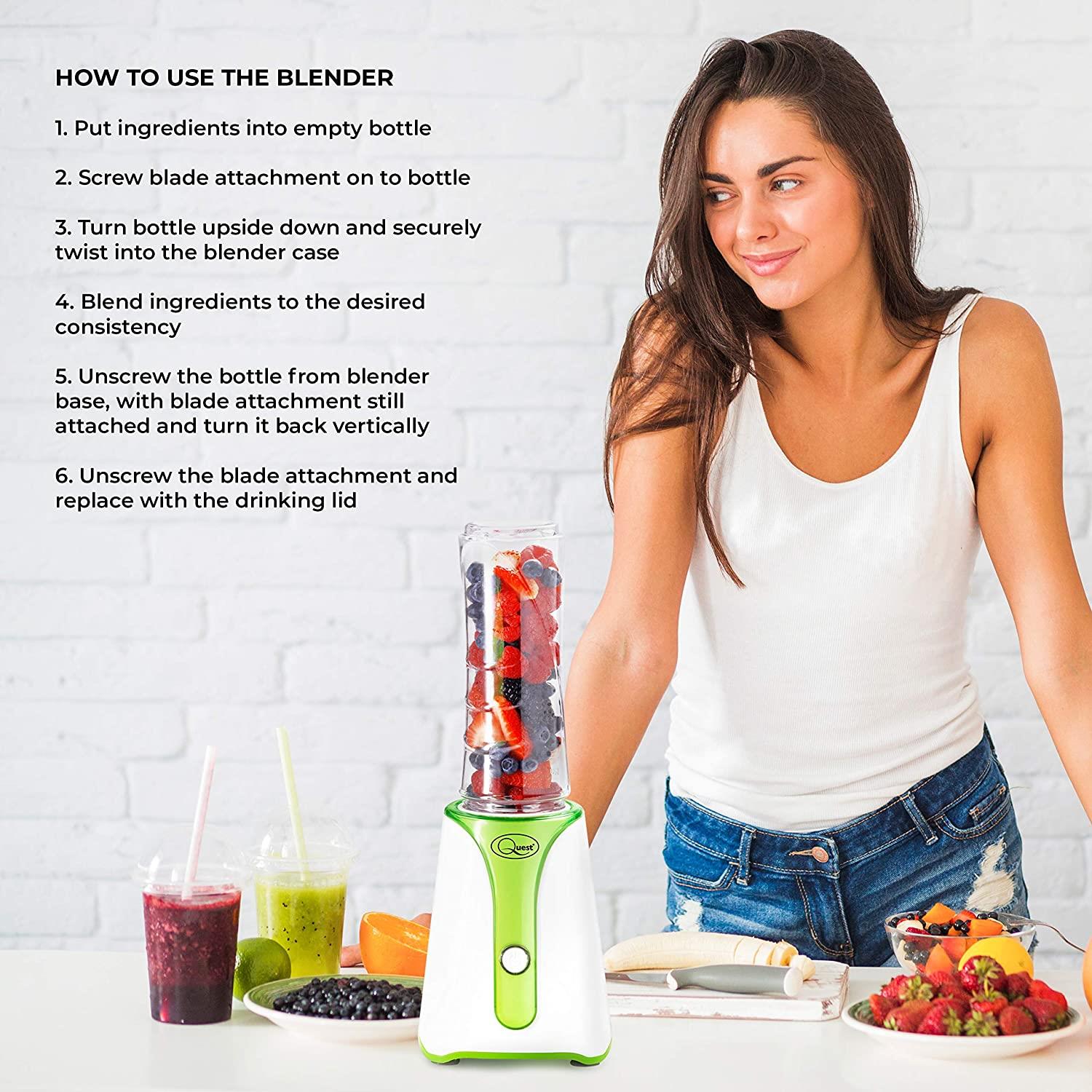 Quest Nutri-Q 600ml Personal Blender with BPA-Free Bottles