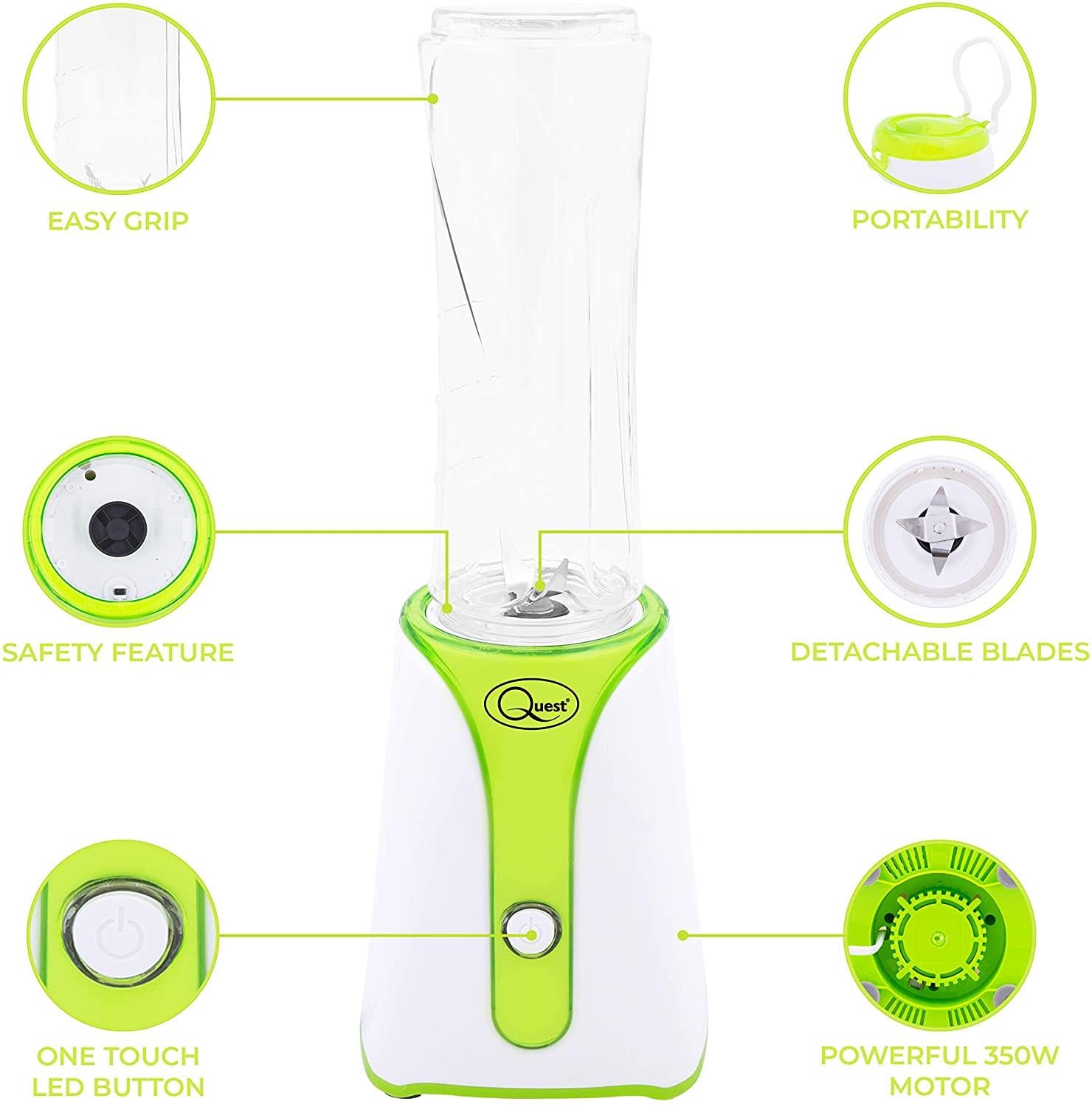 Quest Nutri-Q 600ml Personal Blender with BPA-Free Bottles