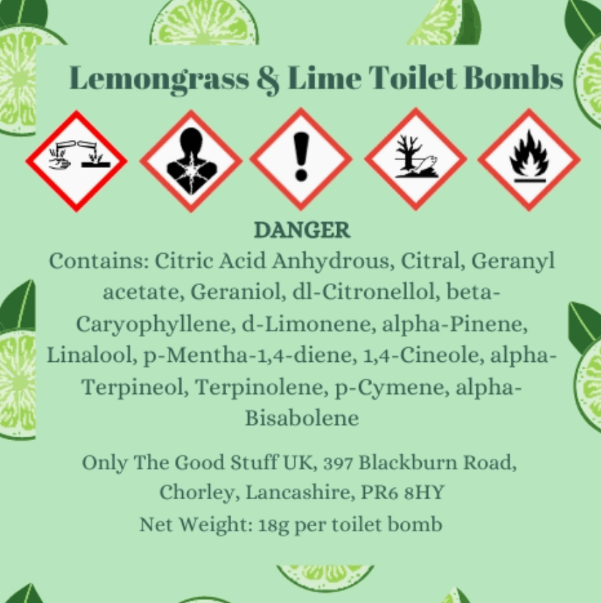 10x Toilet Bombs - Lime & Lemongrass