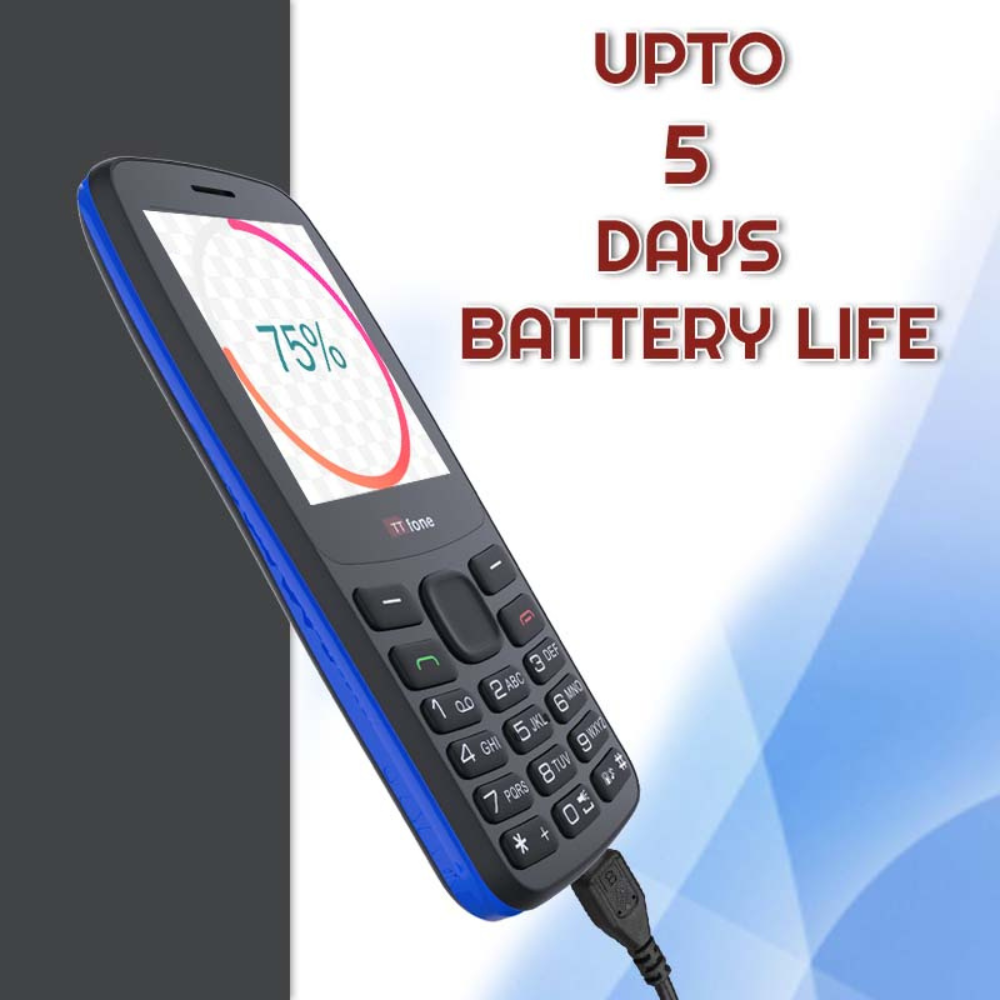 TTfone TT175 2.4inch UK Sim Free Dual Sim Basic Simple Feature Mobile Phone  Unlocked with camera Torch Media Games (with USB cable) GiffGaff Pay as you go