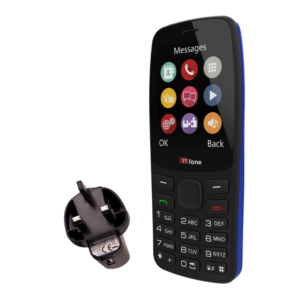 TTfone TT175 2.4 Inch Unlocked Dual SIM Basic Feature Phone with Camera, Torch, Media and Games