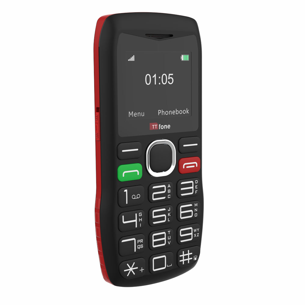 TTfone TT880 Easy-to-Use Large Button Mobile Phone with Emergency Assistance Button and USB Cable