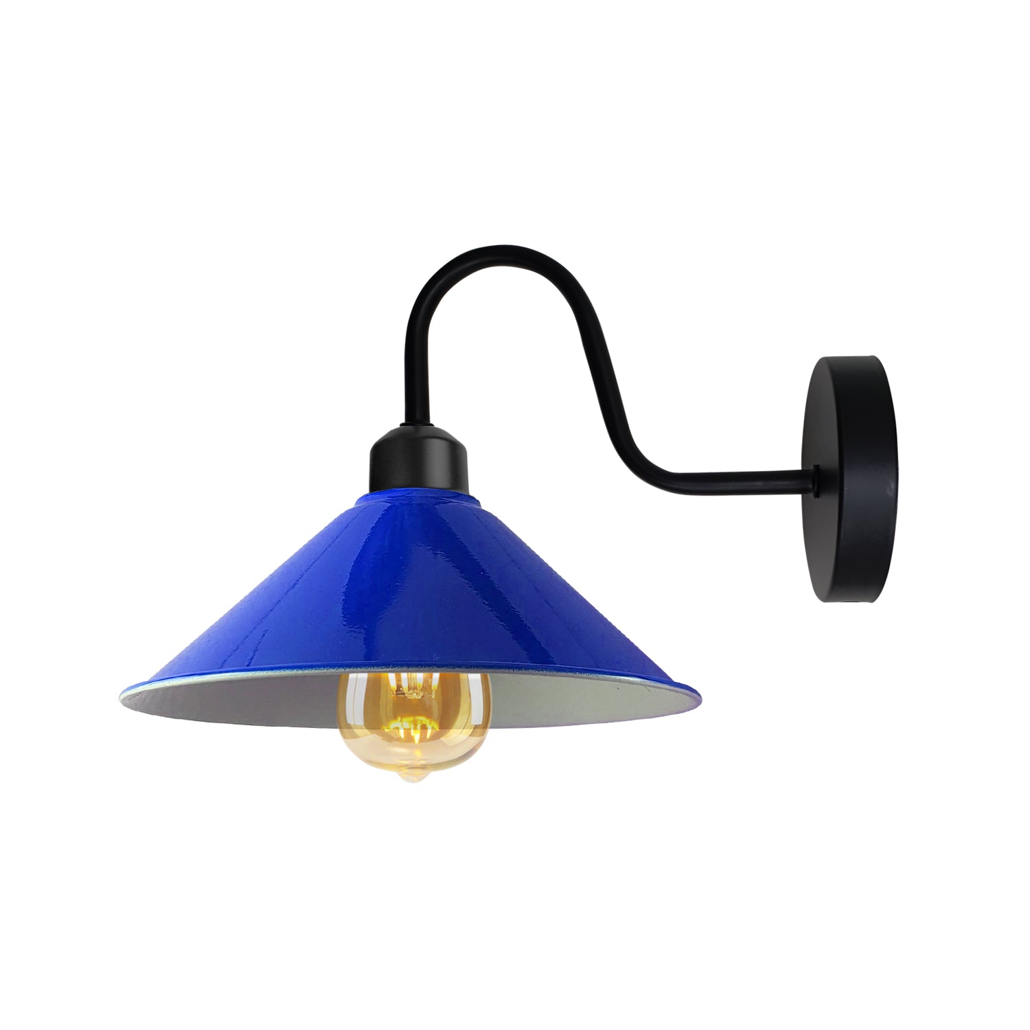 Vintage Black Metal Wall Sconce, E27 Dimmable Indoor Light
