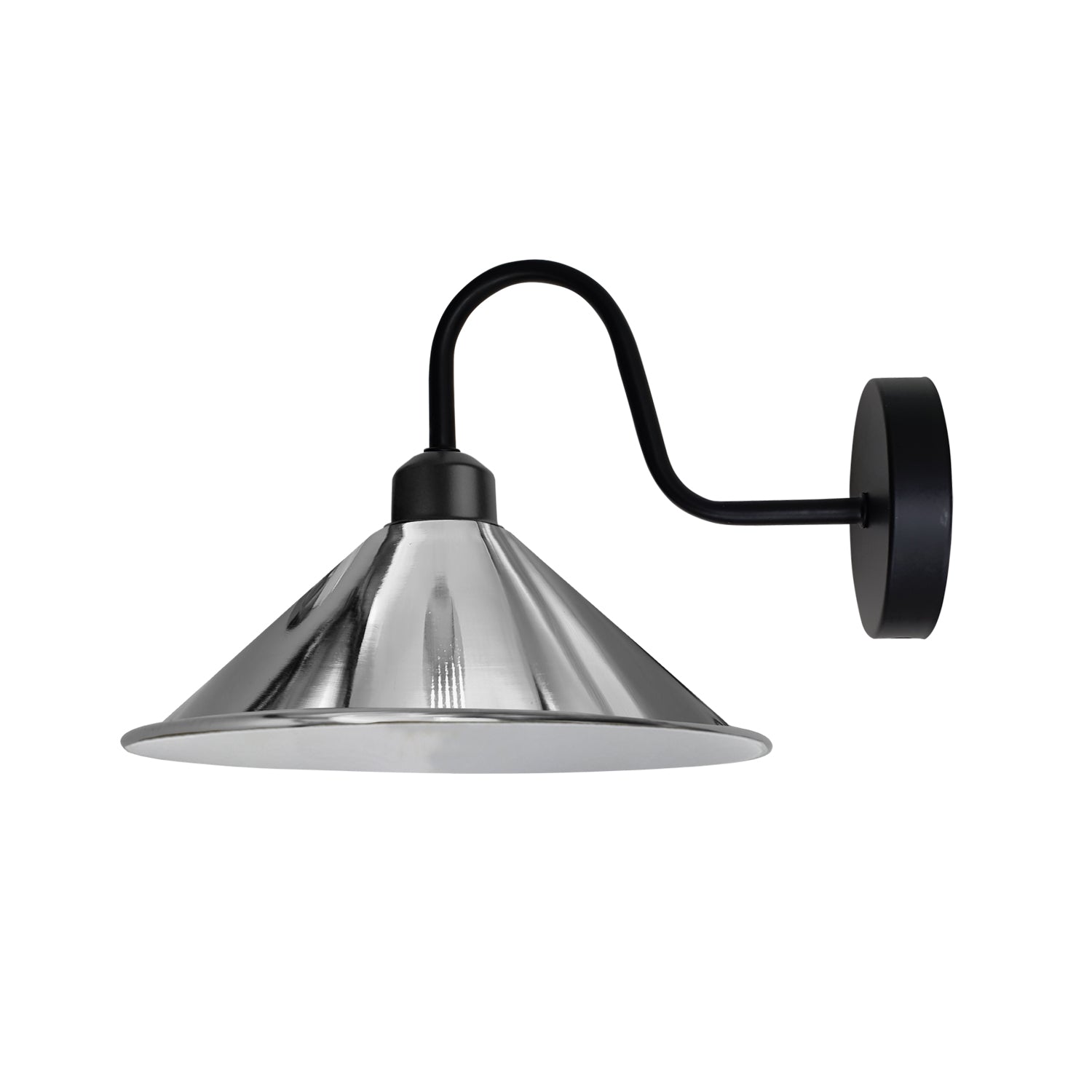 Vintage Metal Cone Wall Sconce, E27 Base, Dimmable, Indoor
