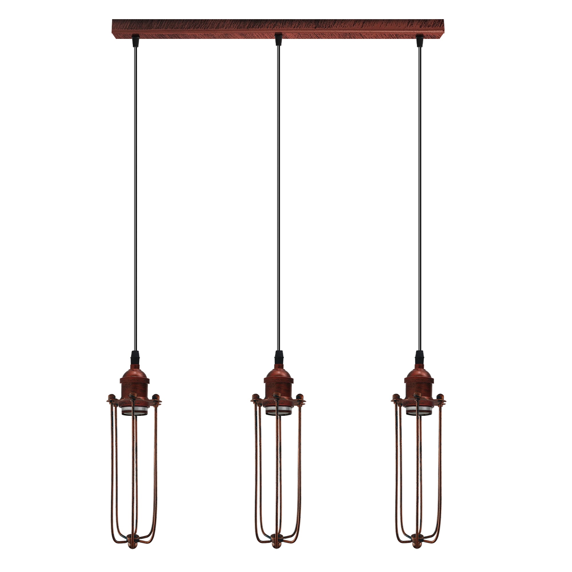 Vintage Industrial Rustic Red Metal E27 Ceiling Pendant Light