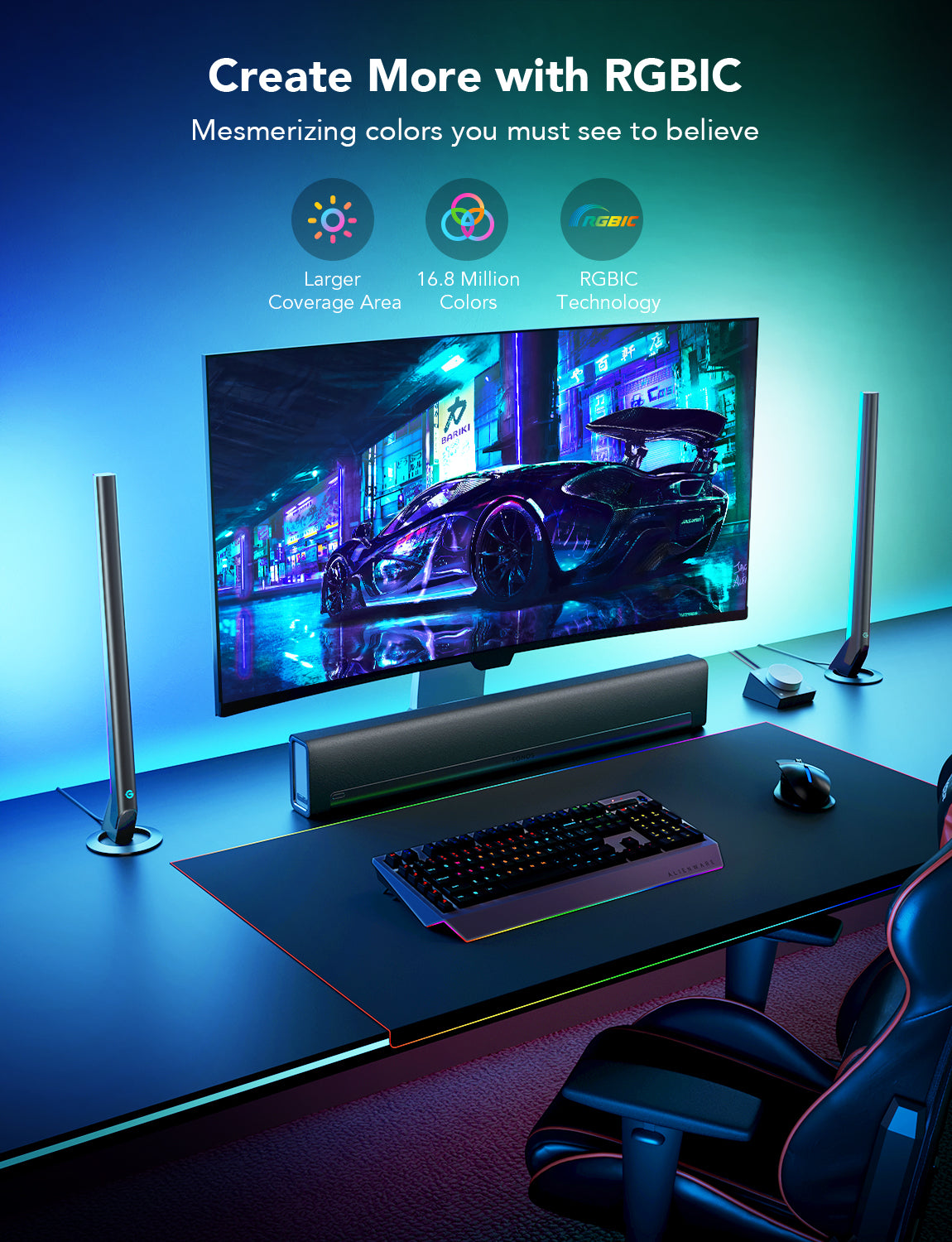 GOVEE RGBIC GAMING LIGHT BARS