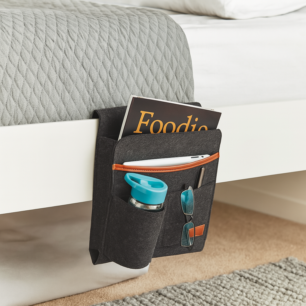 Avilo Bed Pocket Organiser for Glasses, Remote & Books