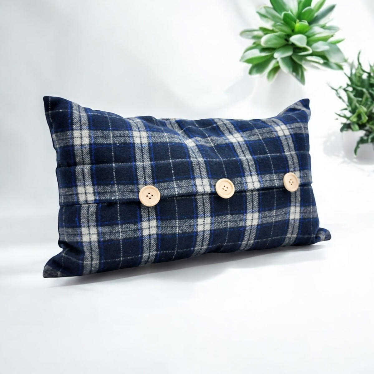 MSL 30 x 50cm Blue Velvet Cushion Cover Only