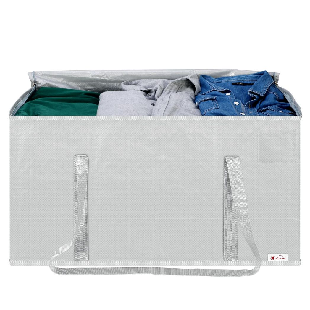 Vinsani 6 Pack Grey Large Moving Bags with Zipper Handles