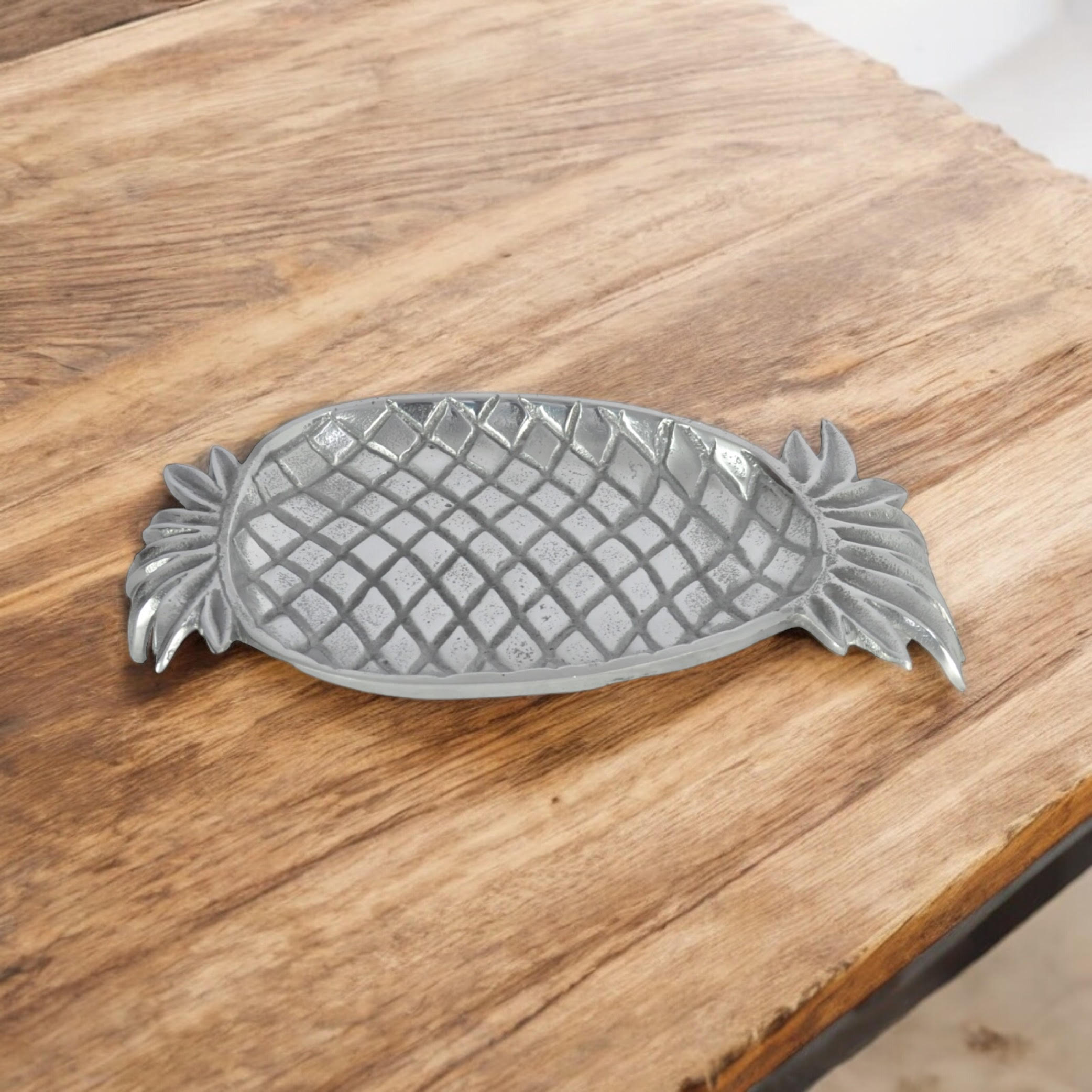 MSL 33cm Hand Finished Nickel Plated Pineapple Serving Tray